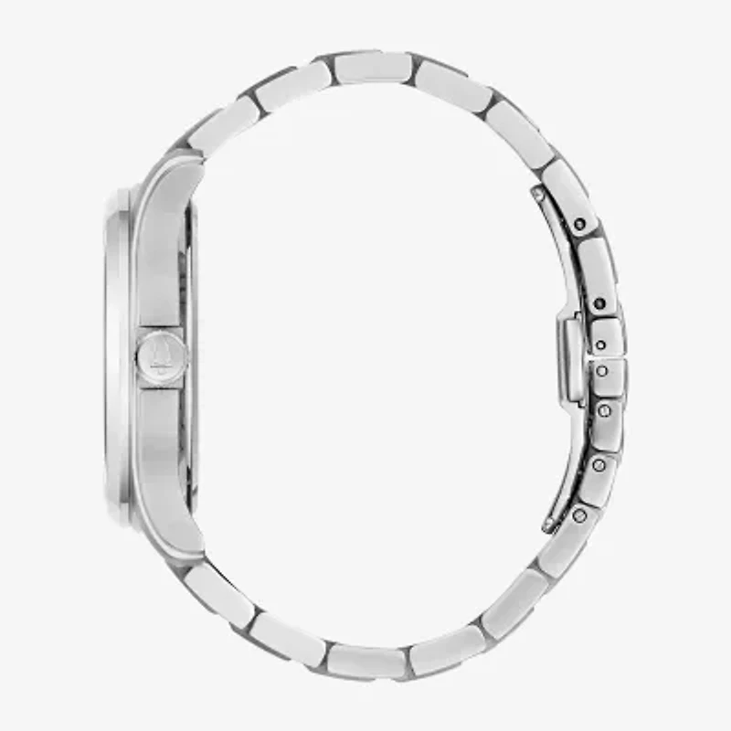 Bulova Classic Wilton Mens Silver Tone Stainless Steel Bracelet Watch 96b386