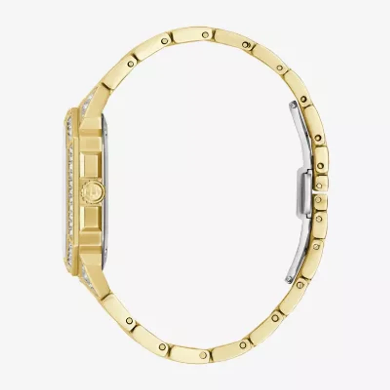 Bulova Crystal Octava Mens Crystal Accent Two Tone Stainless Steel Bracelet Watch 98a295