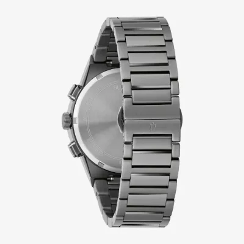 Bulova Modern Millennia Mens Chronograph Gray Stainless Steel Bracelet Watch 98c143