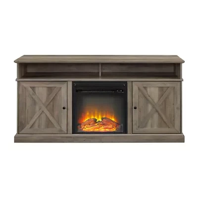 Barndoor Fireplace Tv Stand