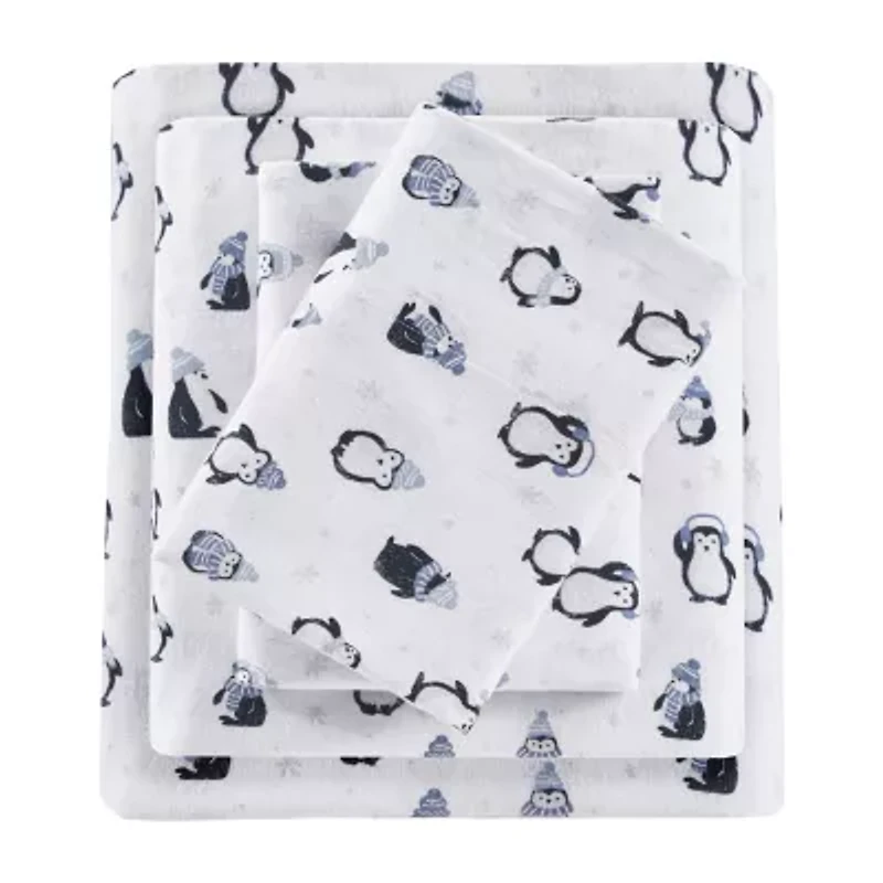 Intelligent Design Cozy Soft Print Flannel Deep Pocket Sheet Set
