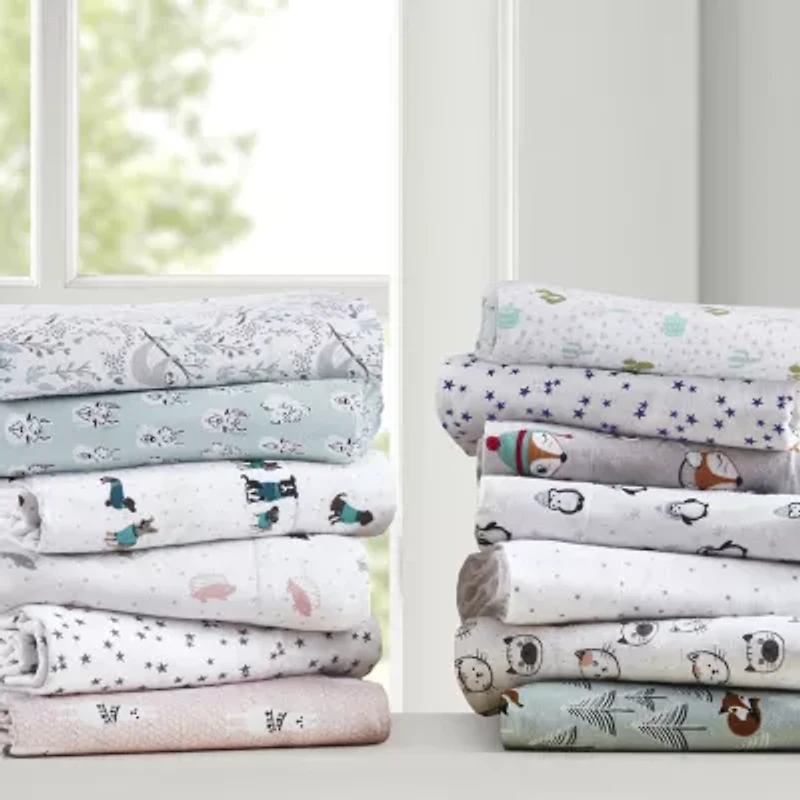 Intelligent Design Cozy Soft Print Flannel Deep Pocket Sheet Set