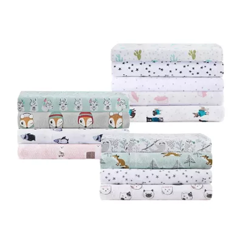 Intelligent Design Cozy Soft Print Flannel Deep Pocket Sheet Set