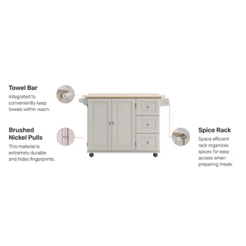 Homestyles Dolly Madison Kitchen Cart