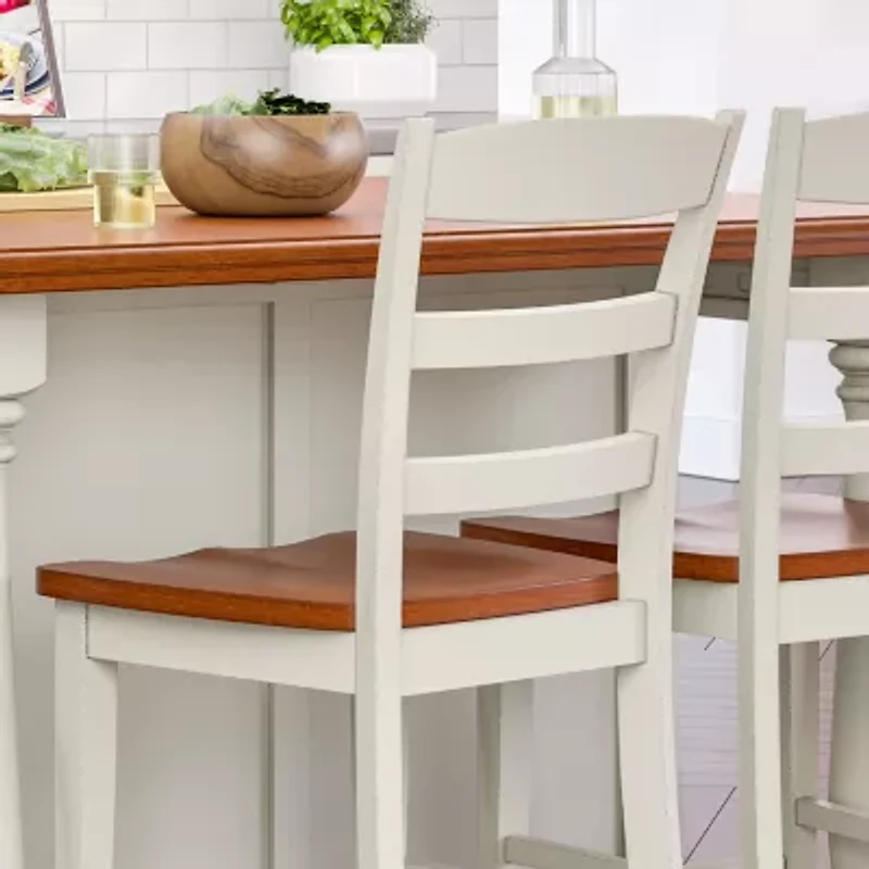 Homestyles Monarch Drop Leaf Wood-Top Kitchen Island Set