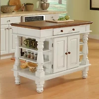 Homestyles Monarch Wood-Top Kitchen Island