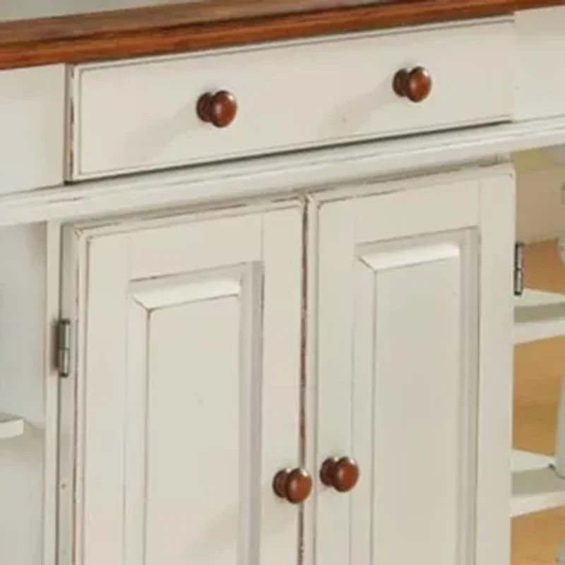 Homestyles Monarch Wood-Top Kitchen Island
