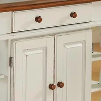 Homestyles Monarch Wood-Top Kitchen Island