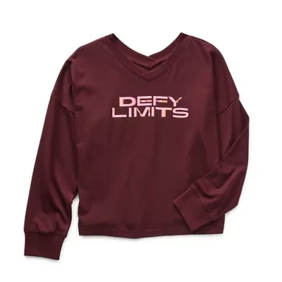 Xersion Girls V Neck Long Sleeve Active T-Shirt