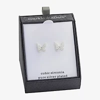 Sparkle Allure Crystal 11mm Butterfly Stud Earrings