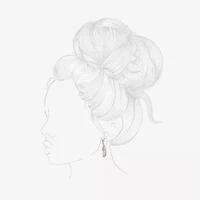 Sparkle Allure Womens Champagne Crystal 24K Gold Over Brass Drop Earrings