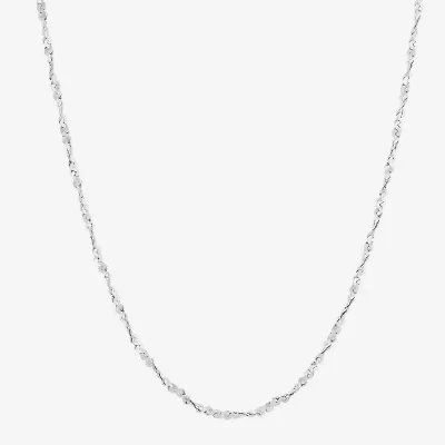 Silver Treasures Womens Sterling 16 Inch Chain Necklace