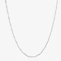 Silver Treasures Womens Sterling 16 Inch Chain Necklace