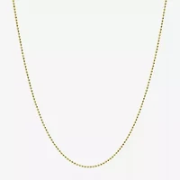Silver Treasures Made In Italy Womens 14K Gold Over Silver 18 Inch Bead Chain Necklace