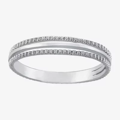 Silver Treasures Womens Sterling Silver Band