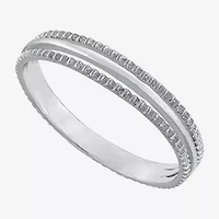Silver Treasures Womens Sterling Silver Band