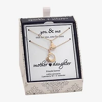 Sparkle Allure Womens Cubic Zirconia Heart 2-pc. Necklace Set