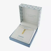 Silver Treasures Blessed Womens 14K Gold Over Silver 16 Inch Pendant Necklace