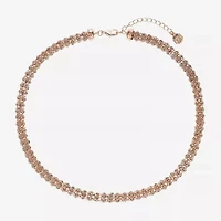 Monet Jewelry Womens Orange 18 Inch Collar Necklace