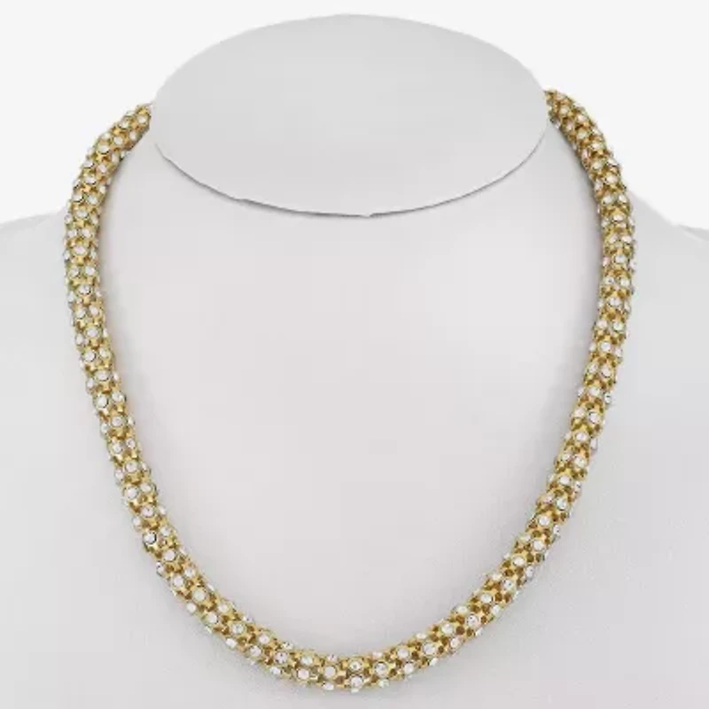 Monet Jewelry Womens Orange 18 Inch Collar Necklace