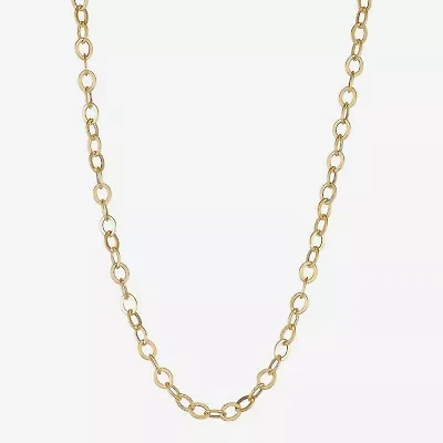 Womens 10K Gold 20 Inch Rolo Chain Necklace