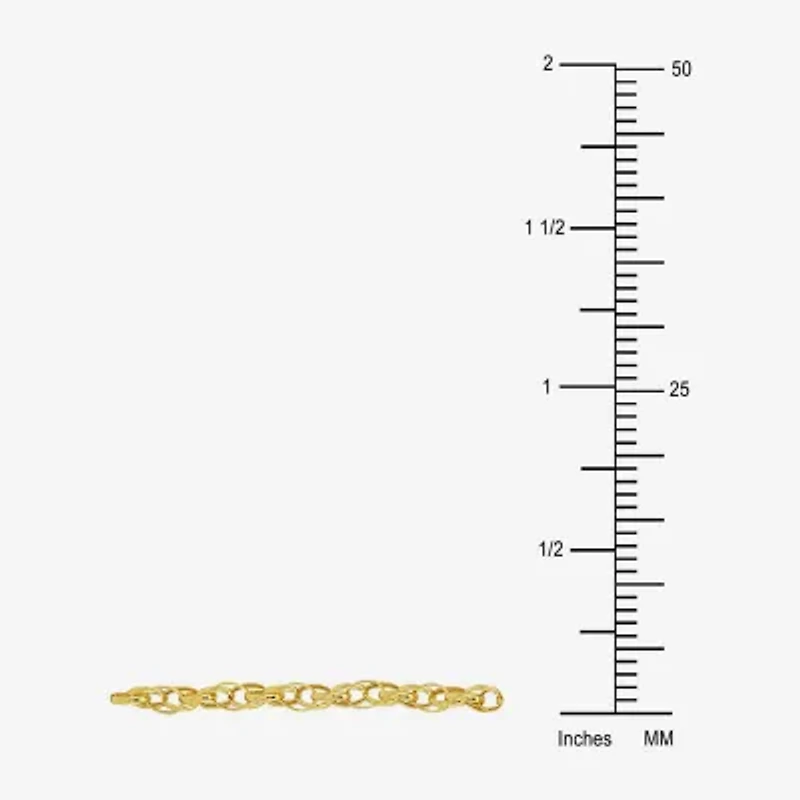 Made in Italy Unisex Adult 18K Gold 18 Inch Rolo Chain Necklace