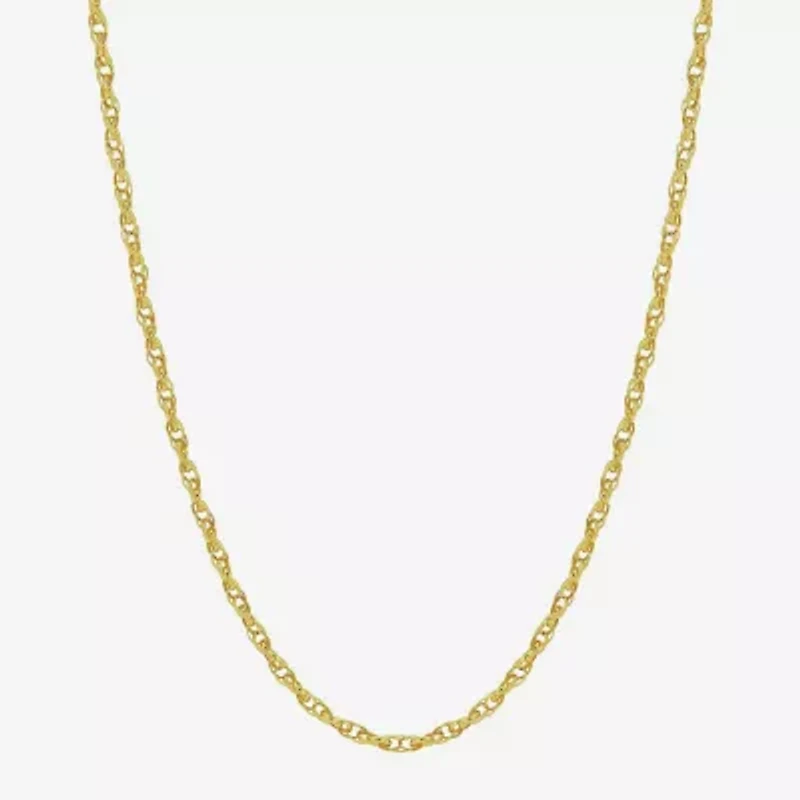 Made in Italy Unisex Adult 18K Gold 18 Inch Rolo Chain Necklace