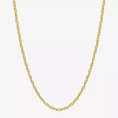 Made in Italy Unisex Adult 18K Gold 18 Inch Rolo Chain Necklace