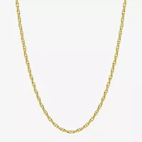 Made in Italy Unisex Adult 18K Gold 18 Inch Rolo Chain Necklace