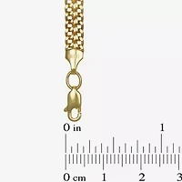 Womens 10K Gold Hollow 7.5 Inch Link Bracelet