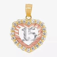 Womens 14K Gold Heart Pendant