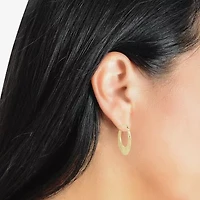 Womens 14K Gold 16.5mm Round Hoop Earrings