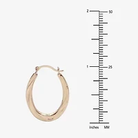 Womens 14K Gold 23mm Round Hoop Earrings