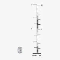 Toc 1 1/2 CT. Cubic Zirconia 10K White Gold 5mm Oval Stud Earrings