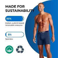 Jockey Active Stretch Mens 3 Pack Boxer Briefs 8797