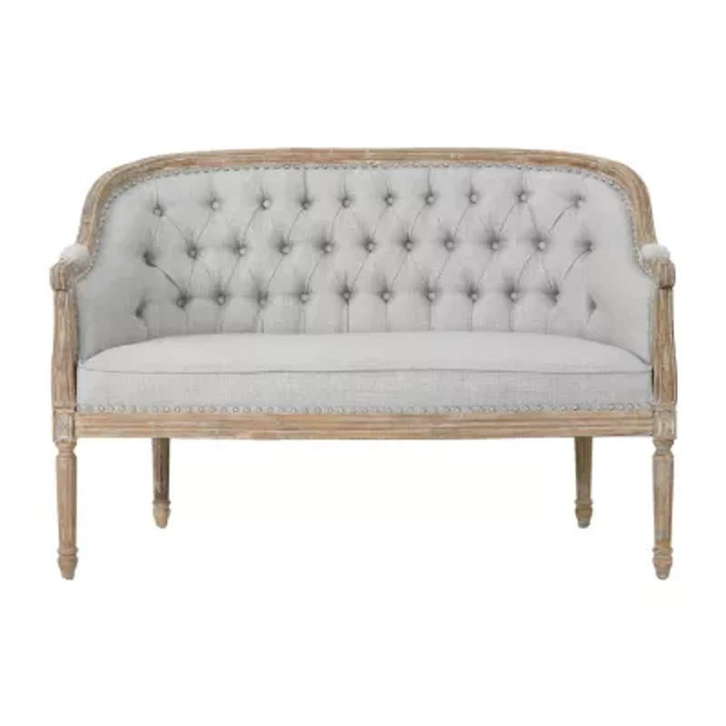 Faye Curved Slope-Arm Upholstered Loveseat