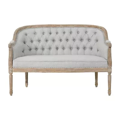 Faye Curved Slope-Arm Upholstered Loveseat