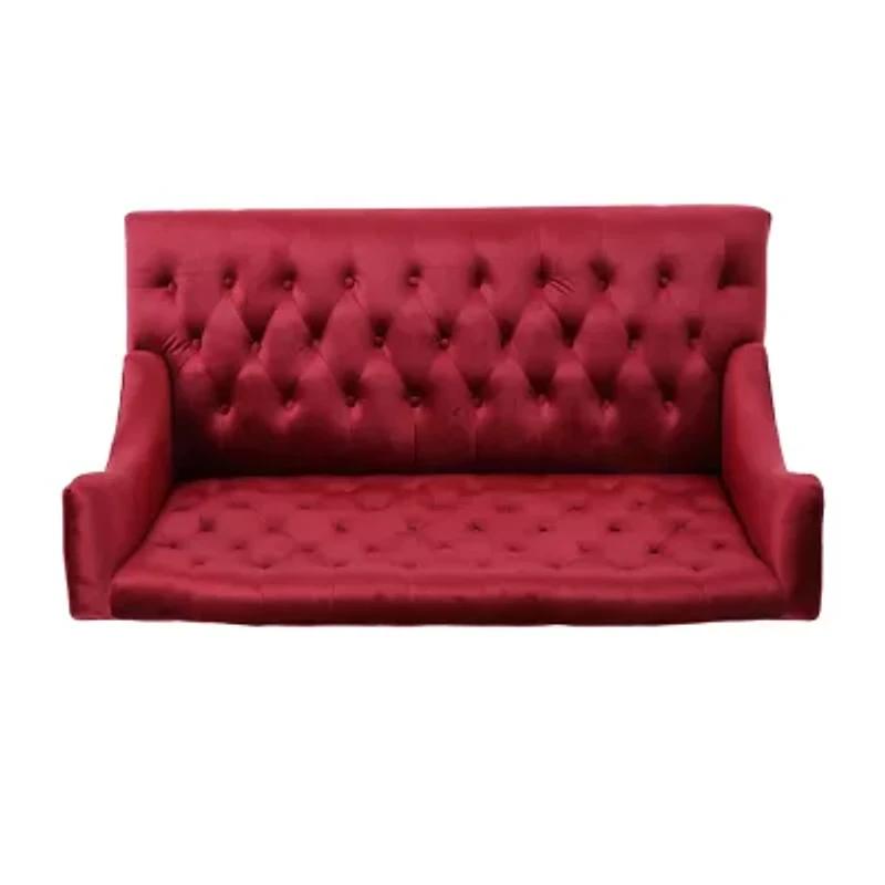Leora Curved Slope-Arm Upholstered Loveseat