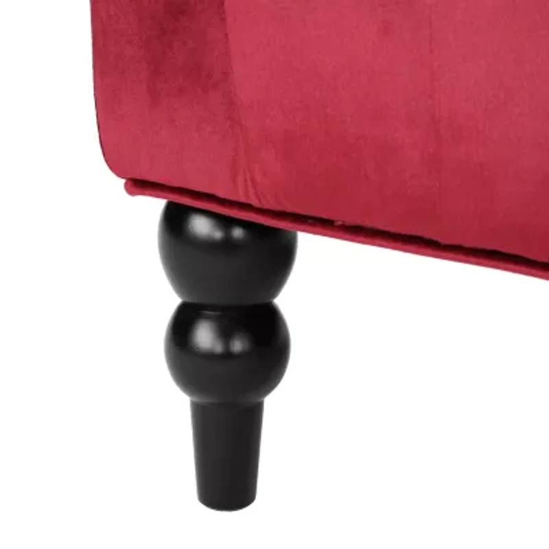 Leora Curved Slope-Arm Upholstered Loveseat