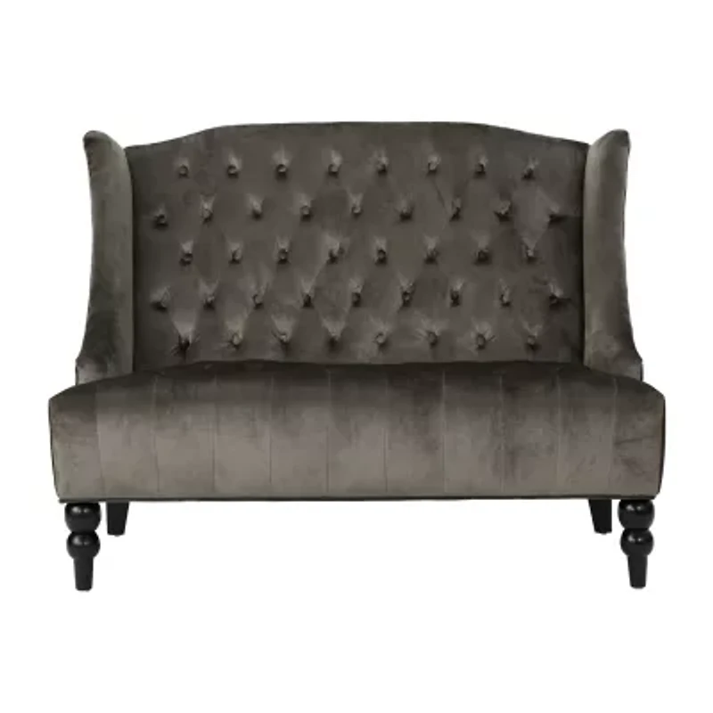 Leora Curved Slope-Arm Upholstered Loveseat