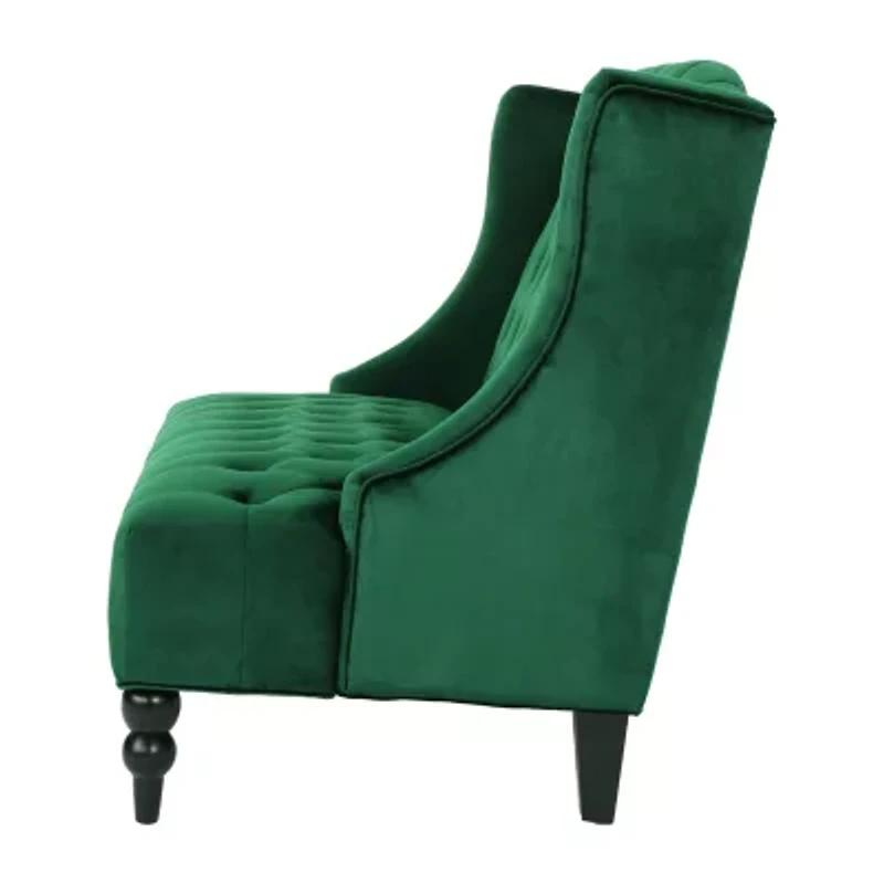 Leora Curved Slope-Arm Upholstered Loveseat