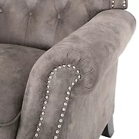 Walder Tufted Roll-Arm Recliner