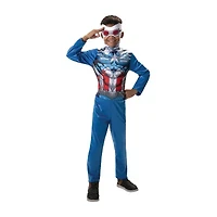 Little & Big Kid Boys Sam Wilson Avengers Captain America Marvel Costume