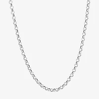 Silver Treasures Womens Sterling Silver 18 Inch Rolo Chain Necklace