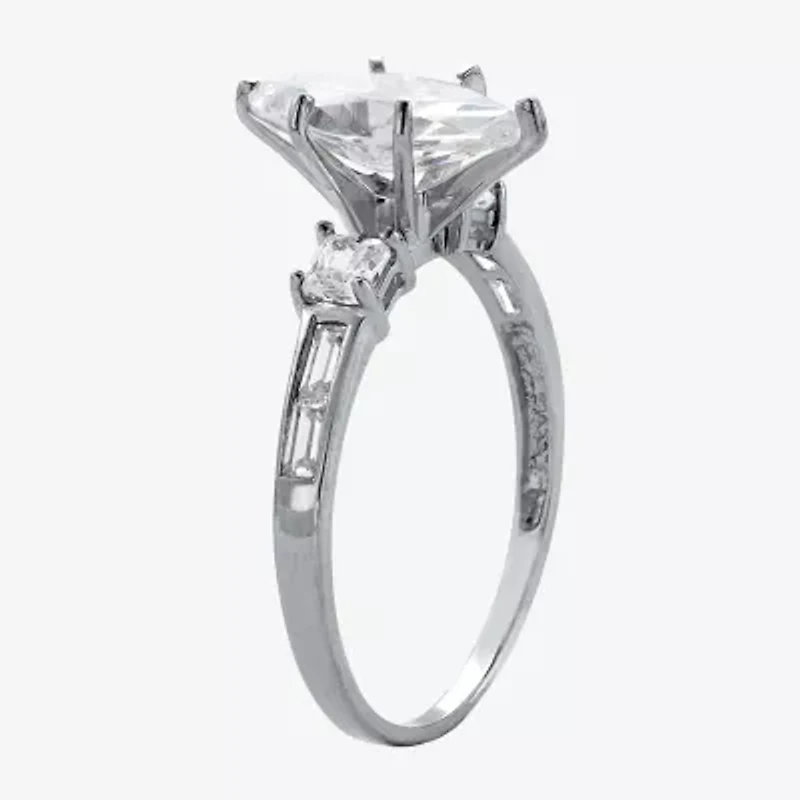DiamonArt® Womens 2 / CT. T.W. White Cubic Zirconia 10K Gold Diamond Engagement Ring