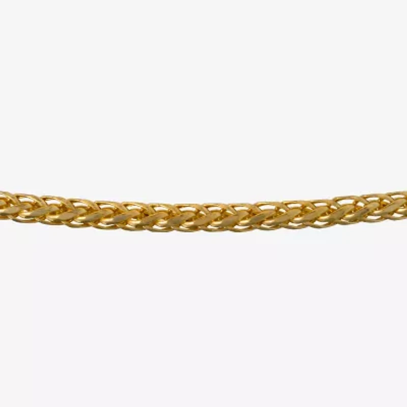 Made in Italy Mens 10K Gold 22 Inch Wheat Chain Necklace