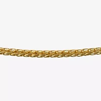 Made in Italy Mens 10K Gold 22 Inch Wheat Chain Necklace