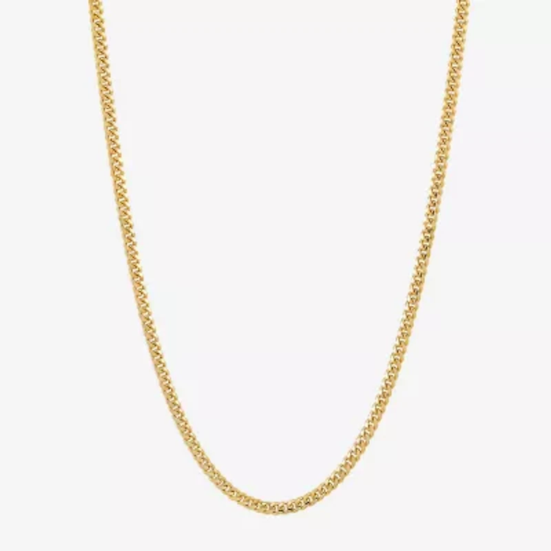 Unisex Adult 14K Gold 22 Inch Curb Chain Necklace