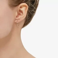 Womens 14K Gold 16mm Round Hoop Earrings