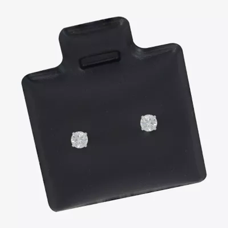 Cubic Zirconia 14K Gold 7mm Stud Earrings